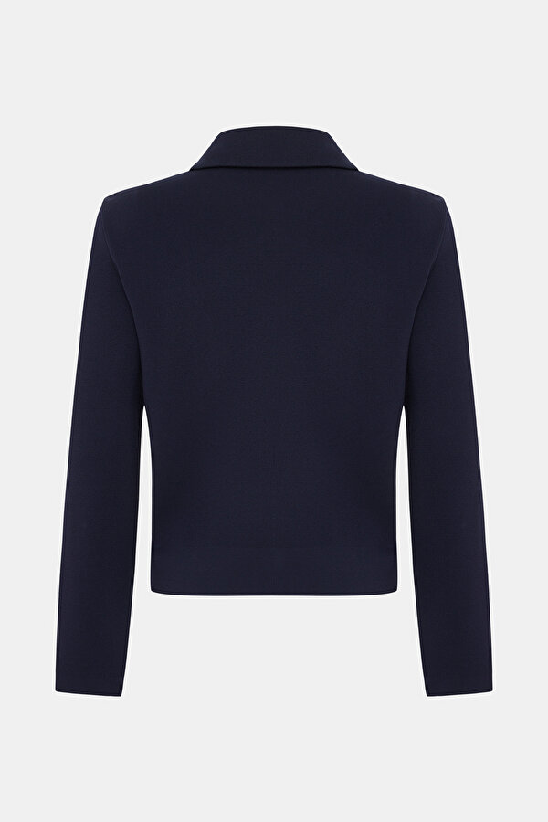 NAVY BLUE POLO NECK JACKET 2