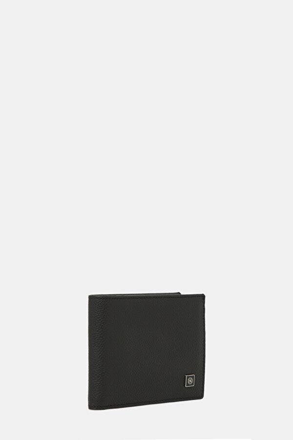 BLACK MONOGRAM LEATHER WALLET 2