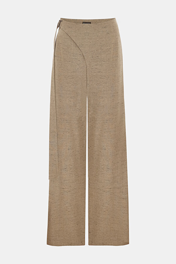 LIGHT BROWN WIDE LEG TROUSERS 6