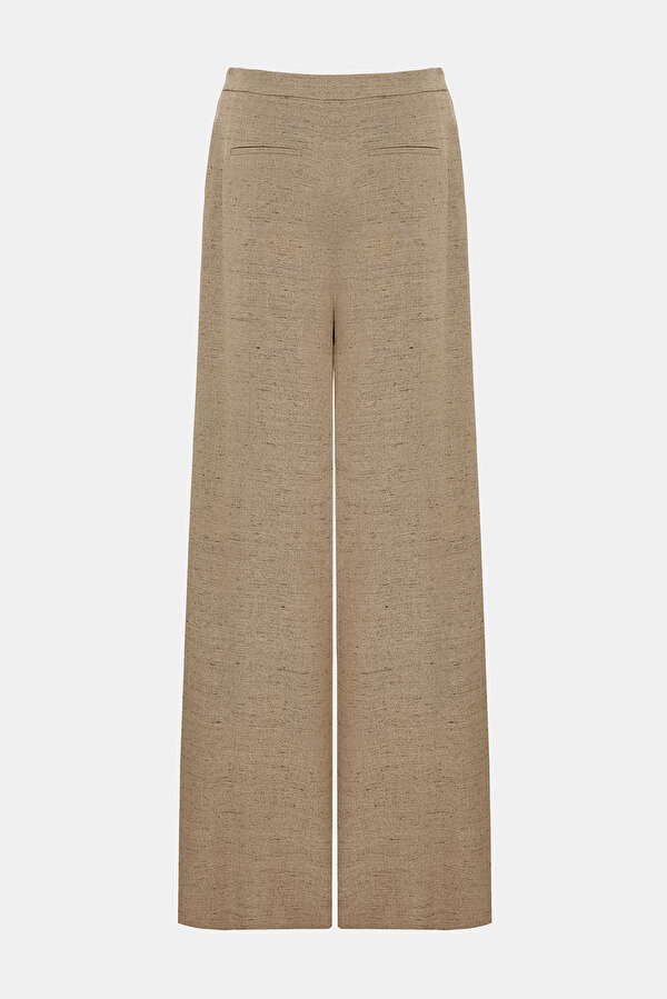 LIGHT BROWN WIDE LEG TROUSERS 7