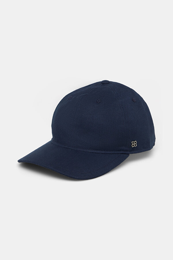 NAVY BLUE LINEN HAT