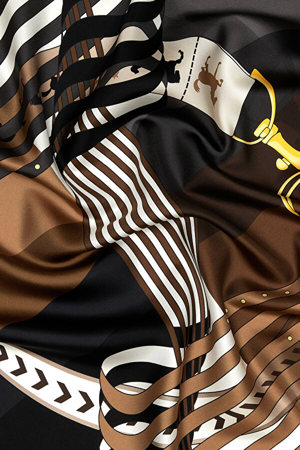 BLACK OBJECT DESIGN TWILL SCARF 2