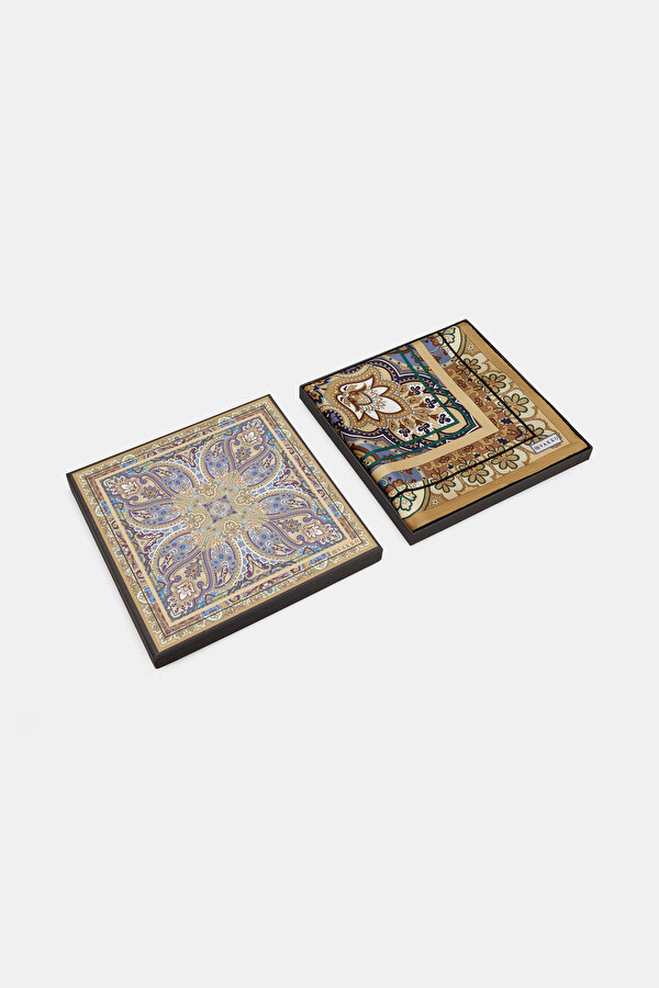 EMERALD GREEN PAISLEY PATTERNED TWILL SCARF 2