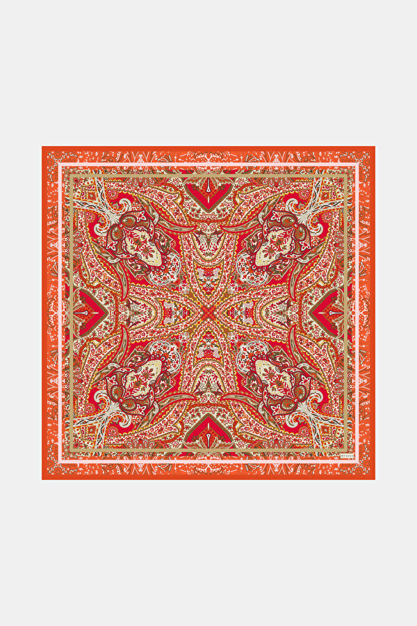 ŞAL DESENLİ TWILL İPEK EŞARP