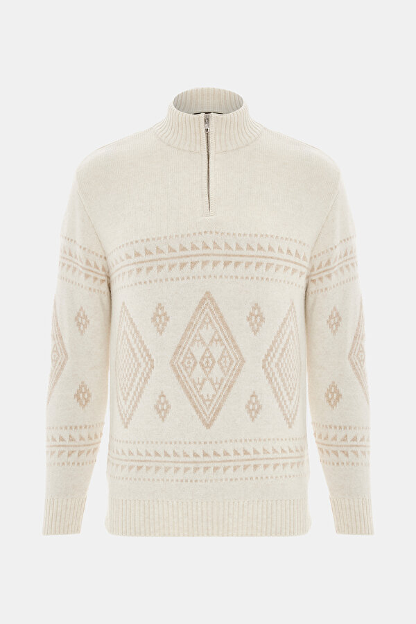 BEIGE DESIGN FILLED TRICOT