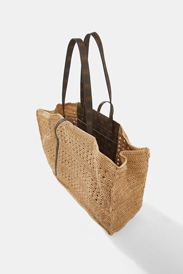 BEIGE MONOGRAM BAG 6