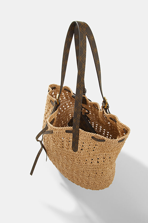 BEIGE MONOGRAM BAG 6