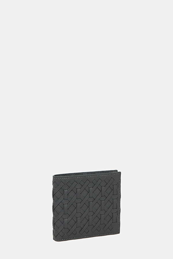 ANTRASİT MONOGRAM DERİ CÜZDAN 2