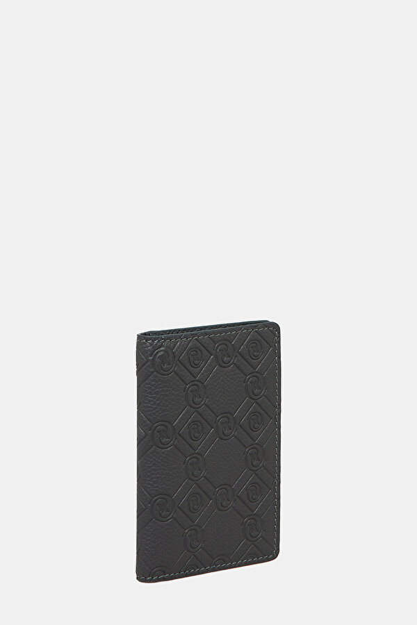 ANTRASİT MONOGRAM DERİ CÜZDAN 2