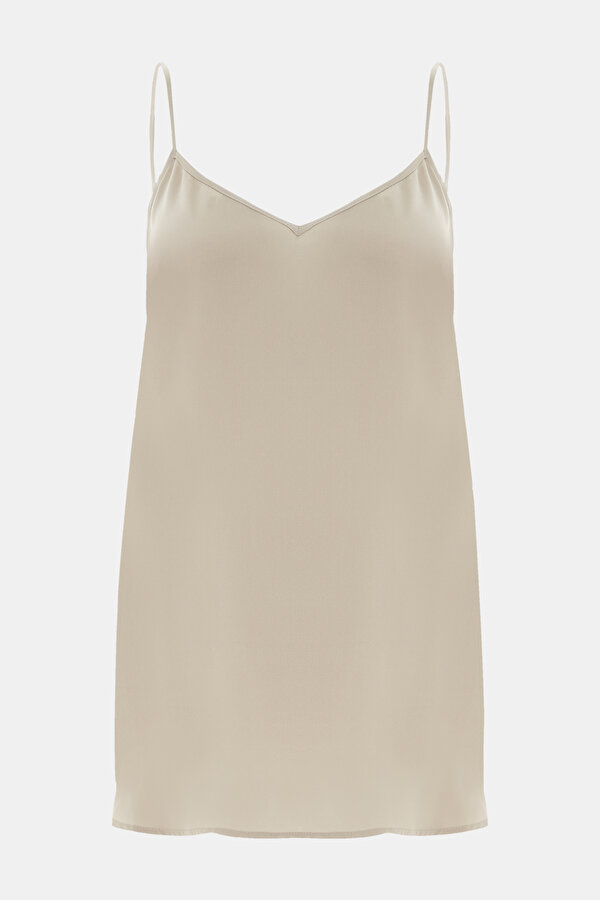 MINK V NECK SLEEVELESS SUSPENDER BLOUSE