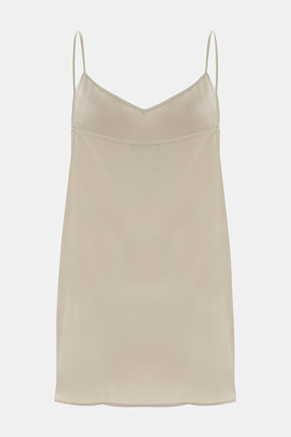 MINK V NECK SLEEVELESS SUSPENDER BLOUSE 2