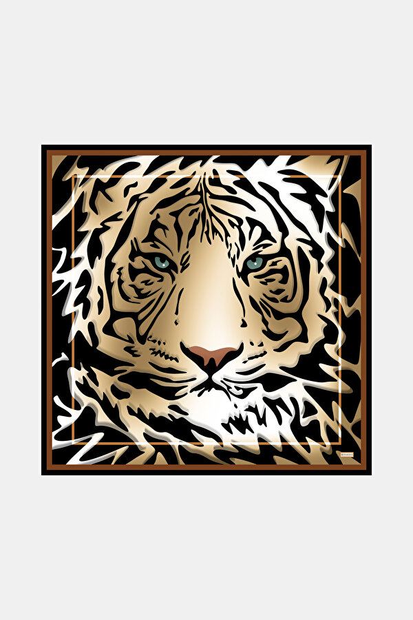 ANIMAL FİGÜRLÜ TWILL İPEK EŞARP