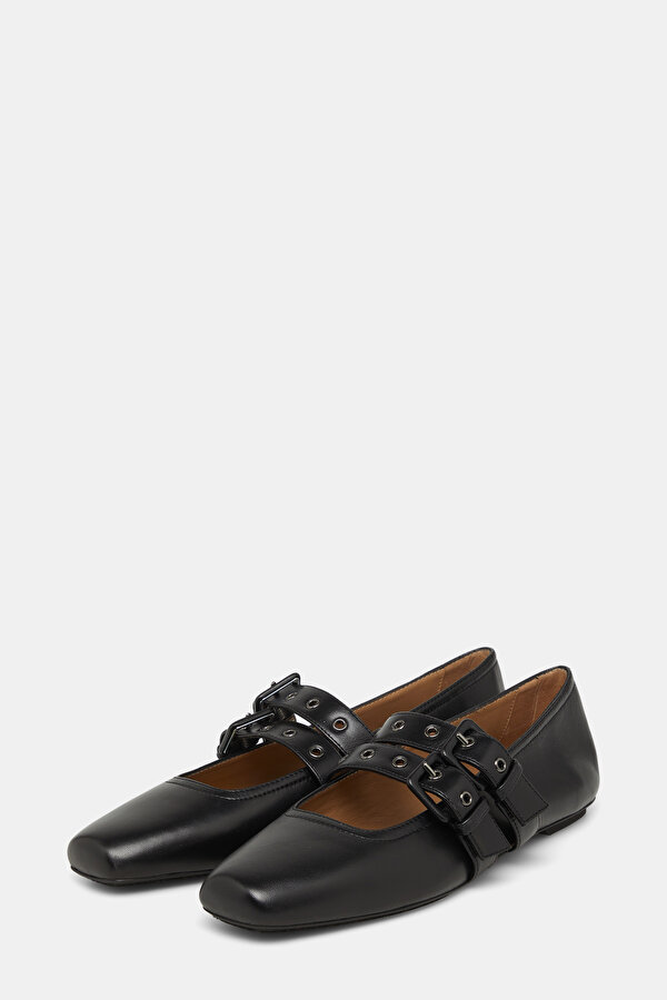 BLACK FLAT SHOES 2