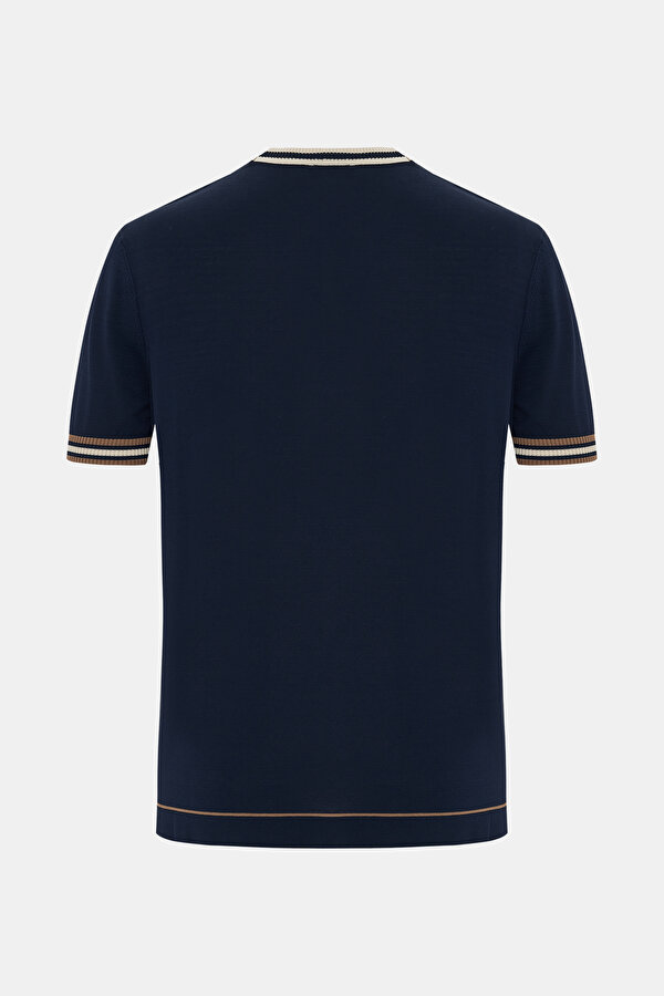 NAVY BLUE BASIC / ROUND NECKLINE SHORT SLEEVE TSHIRT 2