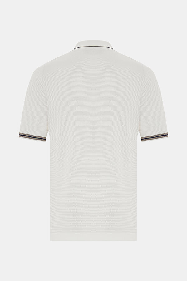 ECRU POLO NECK SHORT SLEEVE TSHIRT 2