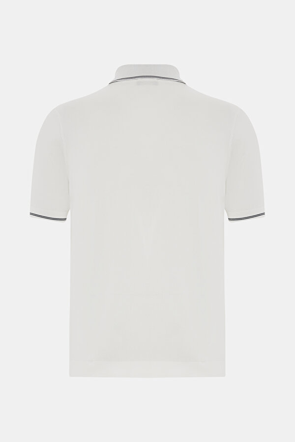ECRU POLO NECK SHORT SLEEVE TSHIRT 2