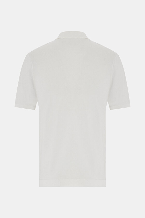 ECRU POLO NECK SHORT SLEEVE TSHIRT 2