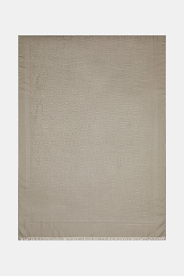 MINK JACQUARD MODAL /WOOL / SILK SHAWL