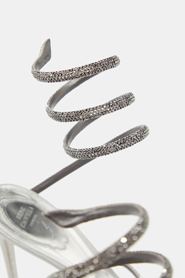 SILVER JEWELLED SHOE 6