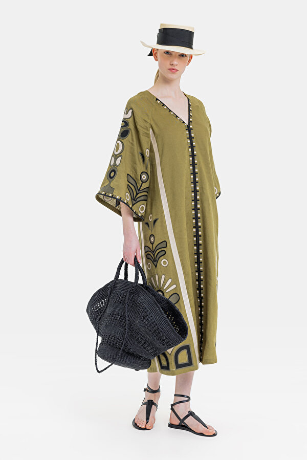 ECRU LINEN KAFTA