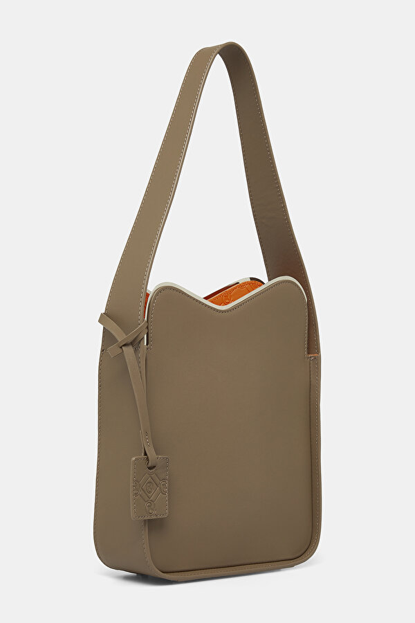 ORANGE MONOGRAM LEATHER BAG 2