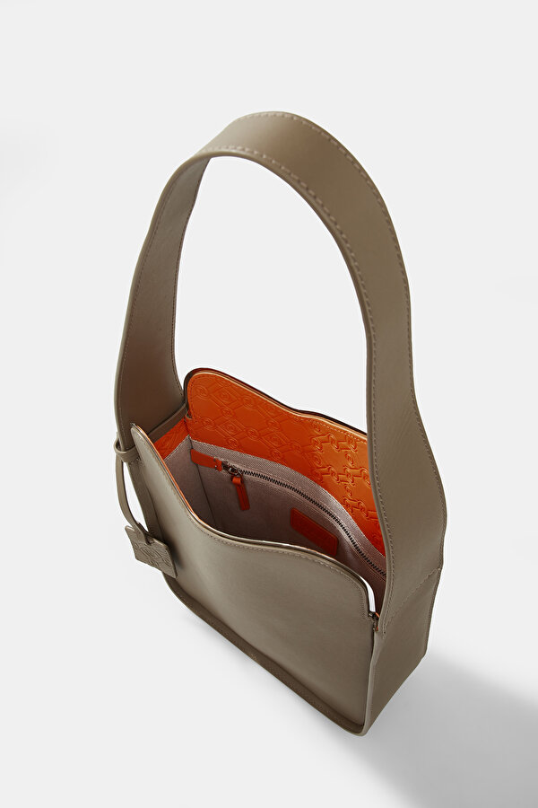 ORANGE MONOGRAM LEATHER BAG 6