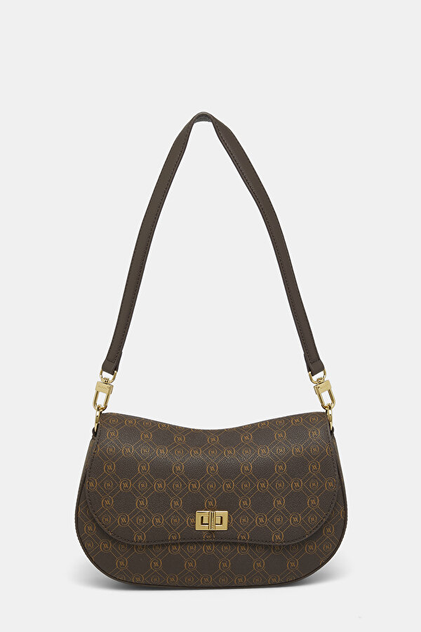 Women Brown Vakko Beıge Monogram Bag
