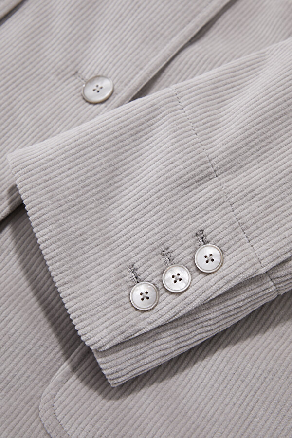 GREY UPRIGHT COLLAR JACKET 12