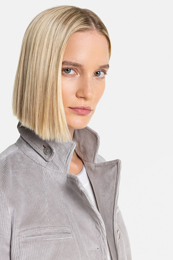 GREY UPRIGHT COLLAR JACKET 7