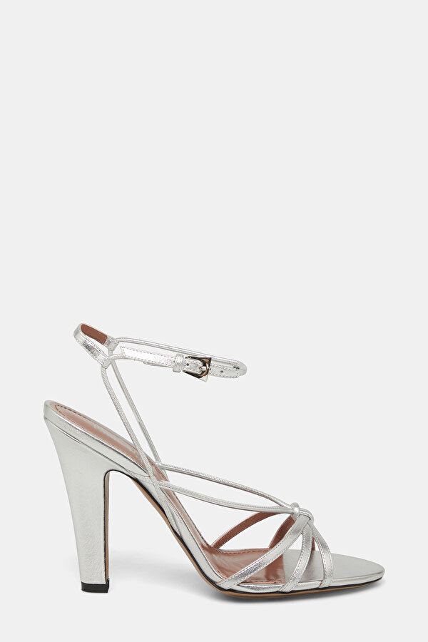 SILVER LEATHER SHOES