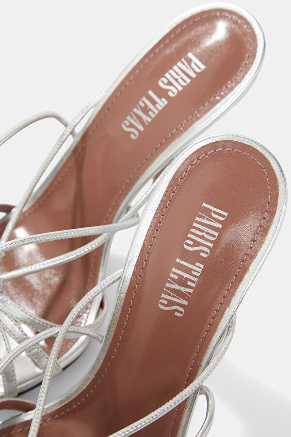 SILVER LEATHER SHOES 6