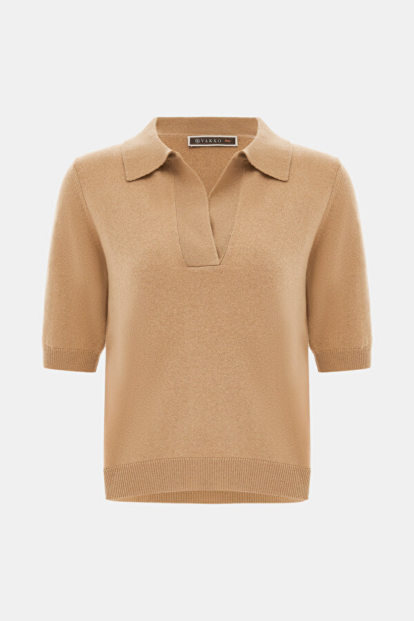 CAMEL POLO NECK TRICOT 6