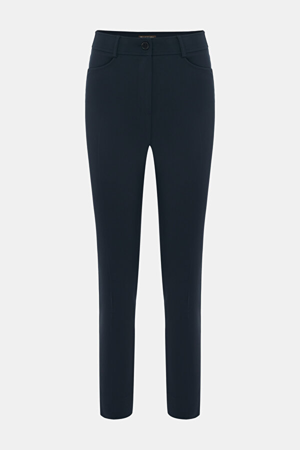 NAVY BLUE SKINNY LEG TROUSERS