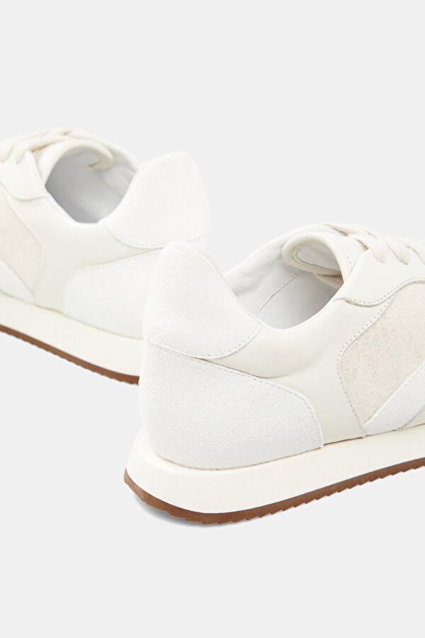 ECRU SUEDE SNEAKER KADIN 6