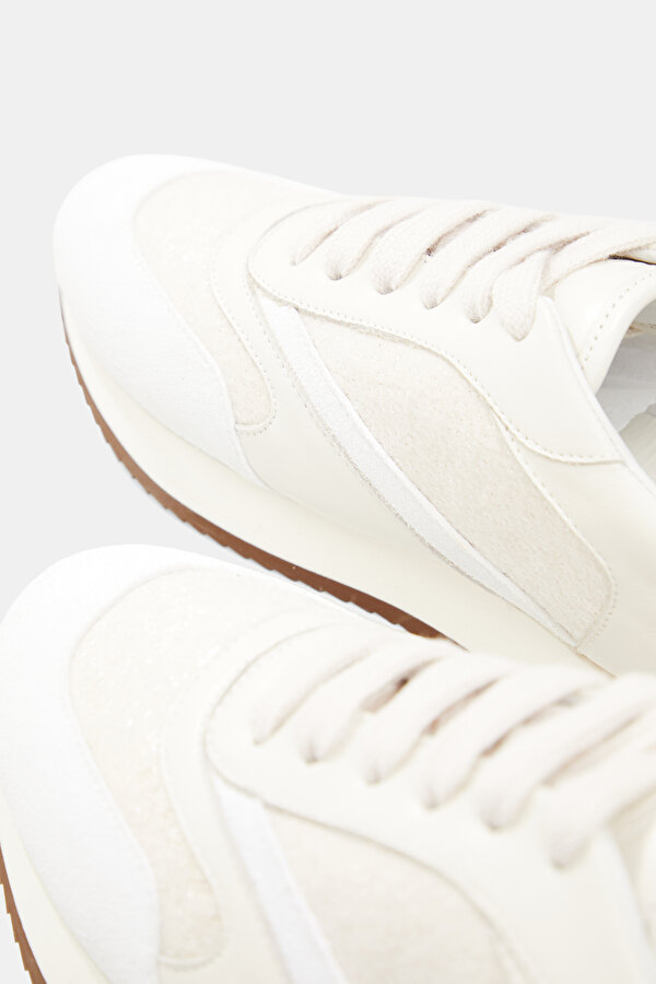 ECRU SUEDE SNEAKER KADIN 7