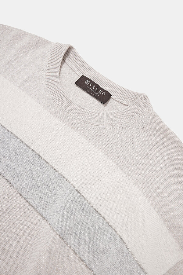BEIGE BASIC / ROUND NECKLINE TRICOT 7