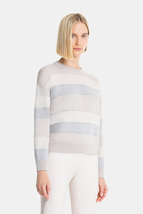 BEIGE BASIC / ROUND NECKLINE TRICOT
