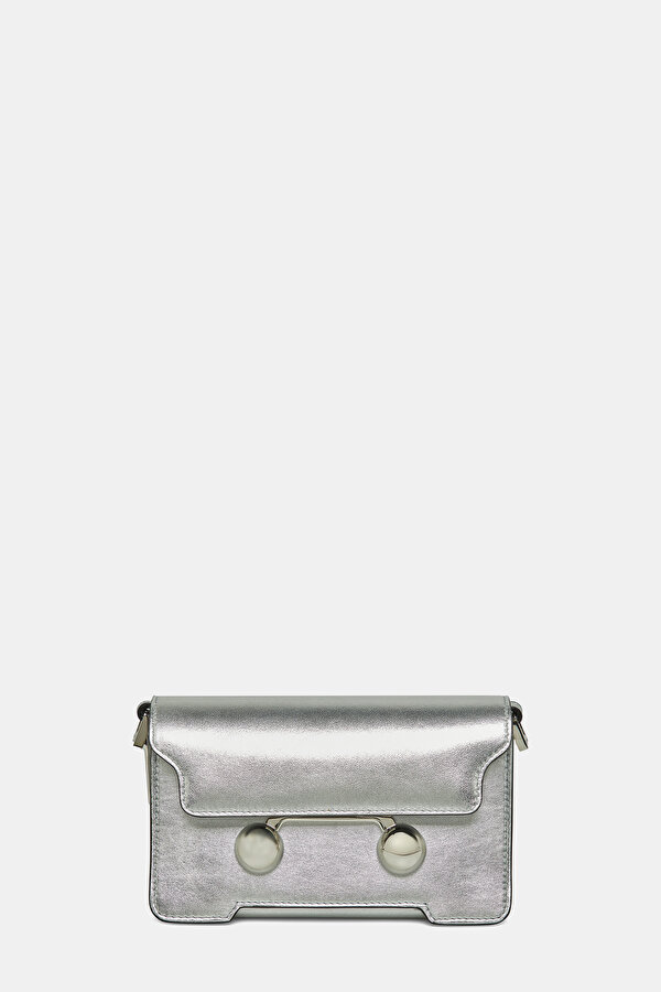 SILVER WICKER BAG