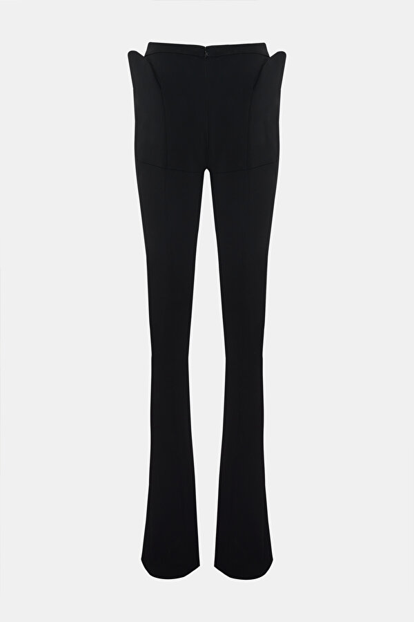 BLACK SKINNY LEG CREPE TROUSERS 2