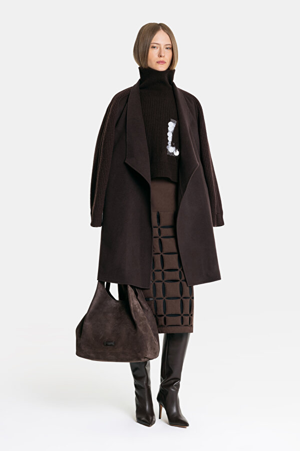 BROWN REEFER JACKET