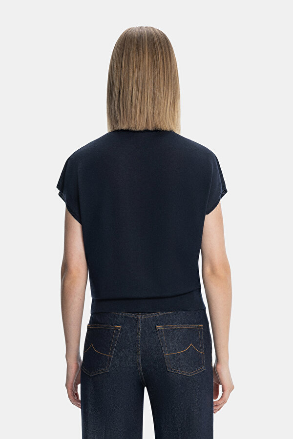 LACİVERT DİK YAKA TRİKO 2