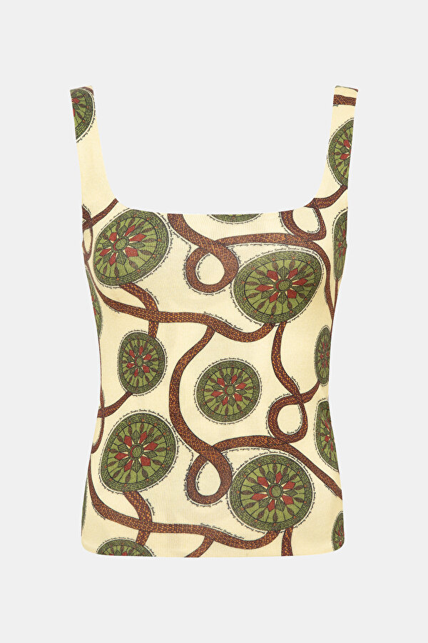 KHAKİ SLEEVELESS SUSPENDER BLOUSE