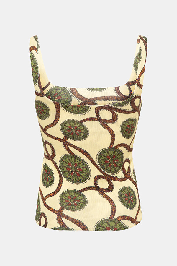 KHAKİ SLEEVELESS SUSPENDER BLOUSE 2