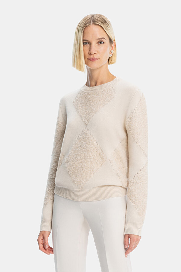 ECRU BASIC / ROUND NECKLINE TRICOT