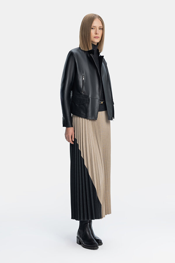 ANTHRACITE MIDI SKIRT