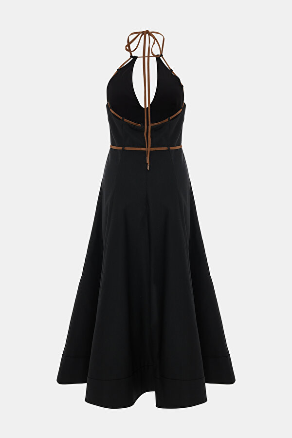 BLACK MIDI DRESS 2