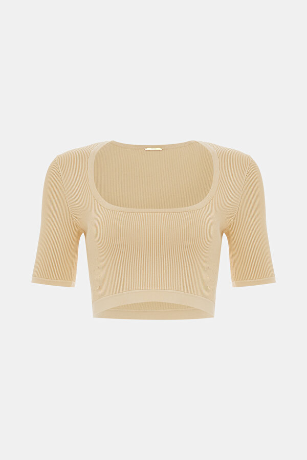 BEİGE SHORT SLEEVE BLOUSE