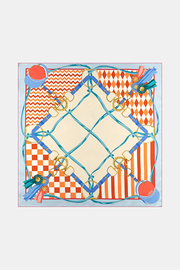 ORANGE OBJECT DESIGN TWILL SCARF
