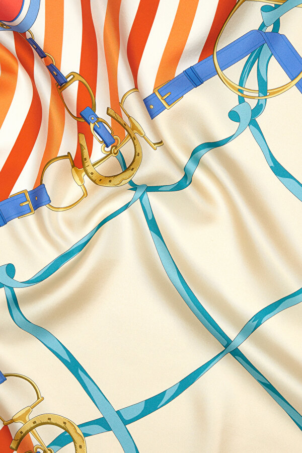 ORANGE OBJECT DESIGN TWILL SCARF 2