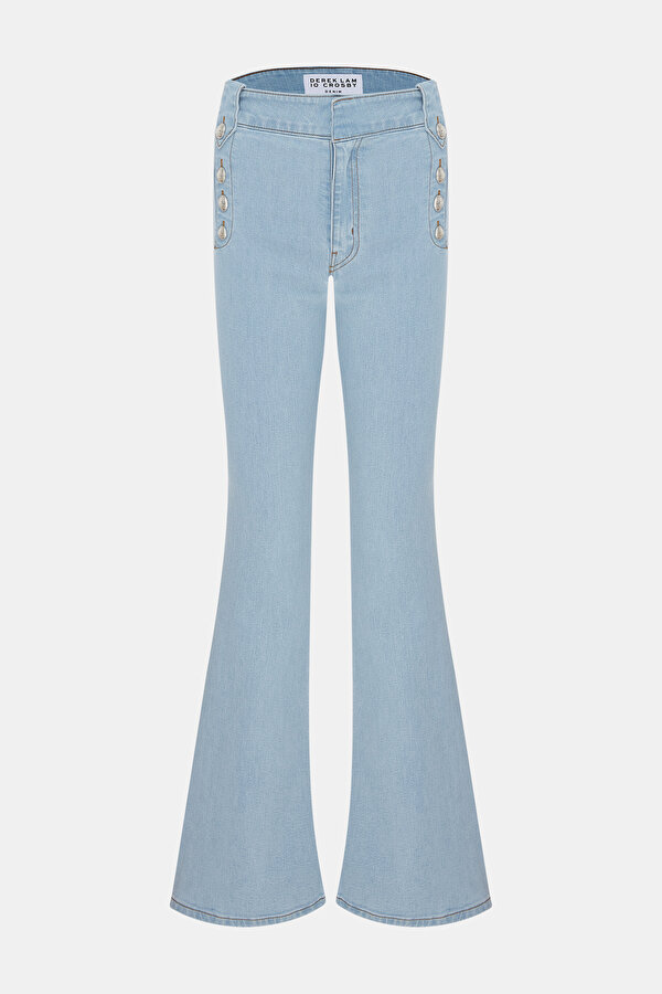 LİGHT BLUE WİDE LEG TROUSERS